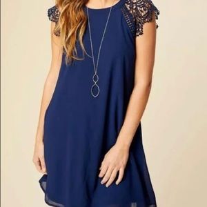ALTAR’D STATE NAVY BLUE CASUAL DRESS / navy / short sleeves / tag still attached